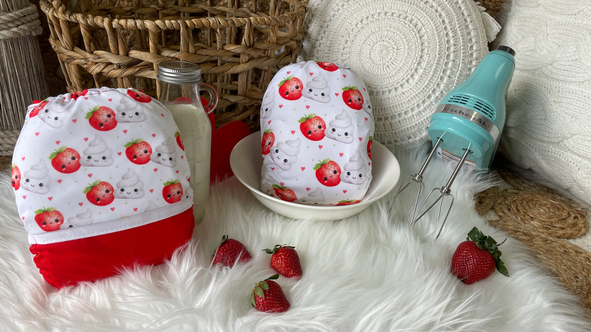 Les Confections Lili | Washable diaper | One size | The love birds - Strawberry & Cream (wrap)