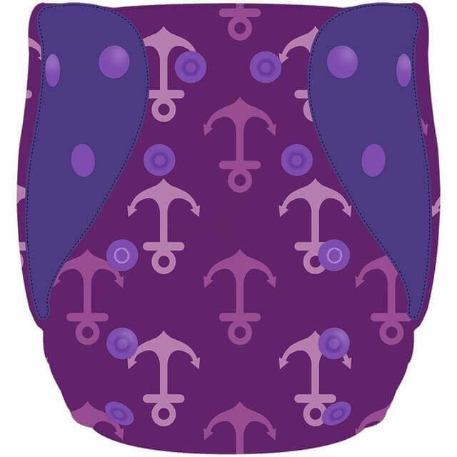 ELF | Couche lavable | taille NOUVEAU-NÉ (8-20 lb) | Ancre mauve - Elf