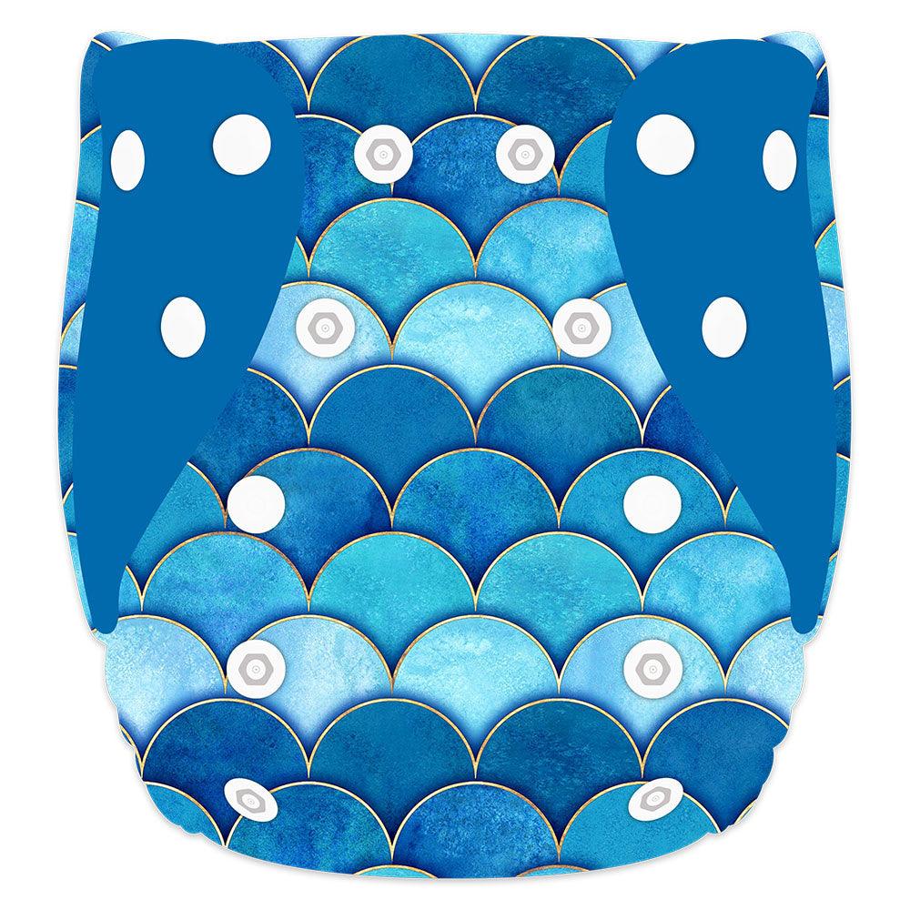 ELF | Couche lavable | taille NOUVEAU-NÉ (8-20 lb) | Blue Mermaid - Elf