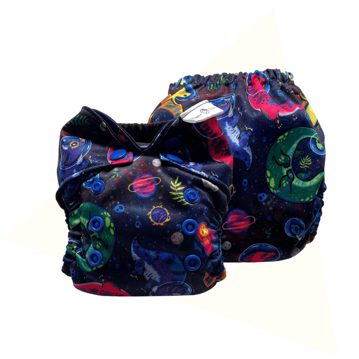 ROSINETTE | Couche lavable à poche | taille NOUVEAU-NÉ | Dino Space - Création Rosinette