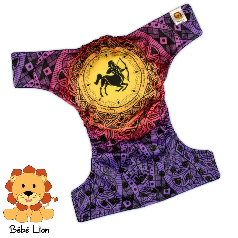 BEBE LION | Couche lavable à poche | taille unique | Zodiac | Sagittaire - Bébé Lion