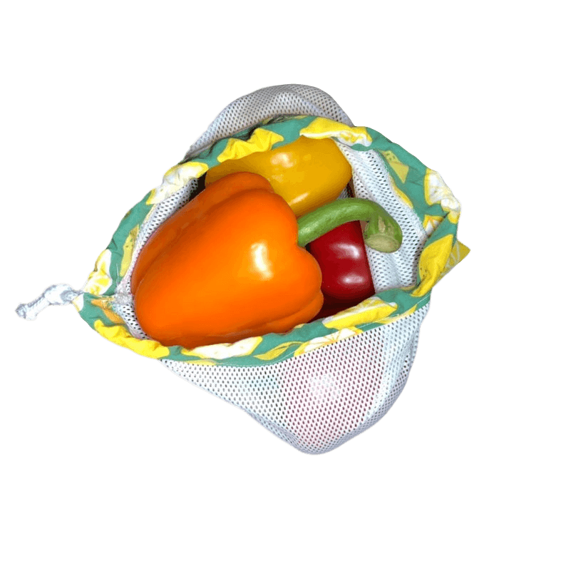 Fruit And Vegetable Net Bags Garlic Keeper With 2 Compartments Portable  Reusable Grocery Bags Bag Washable Cotton Mesh String - AliExpress