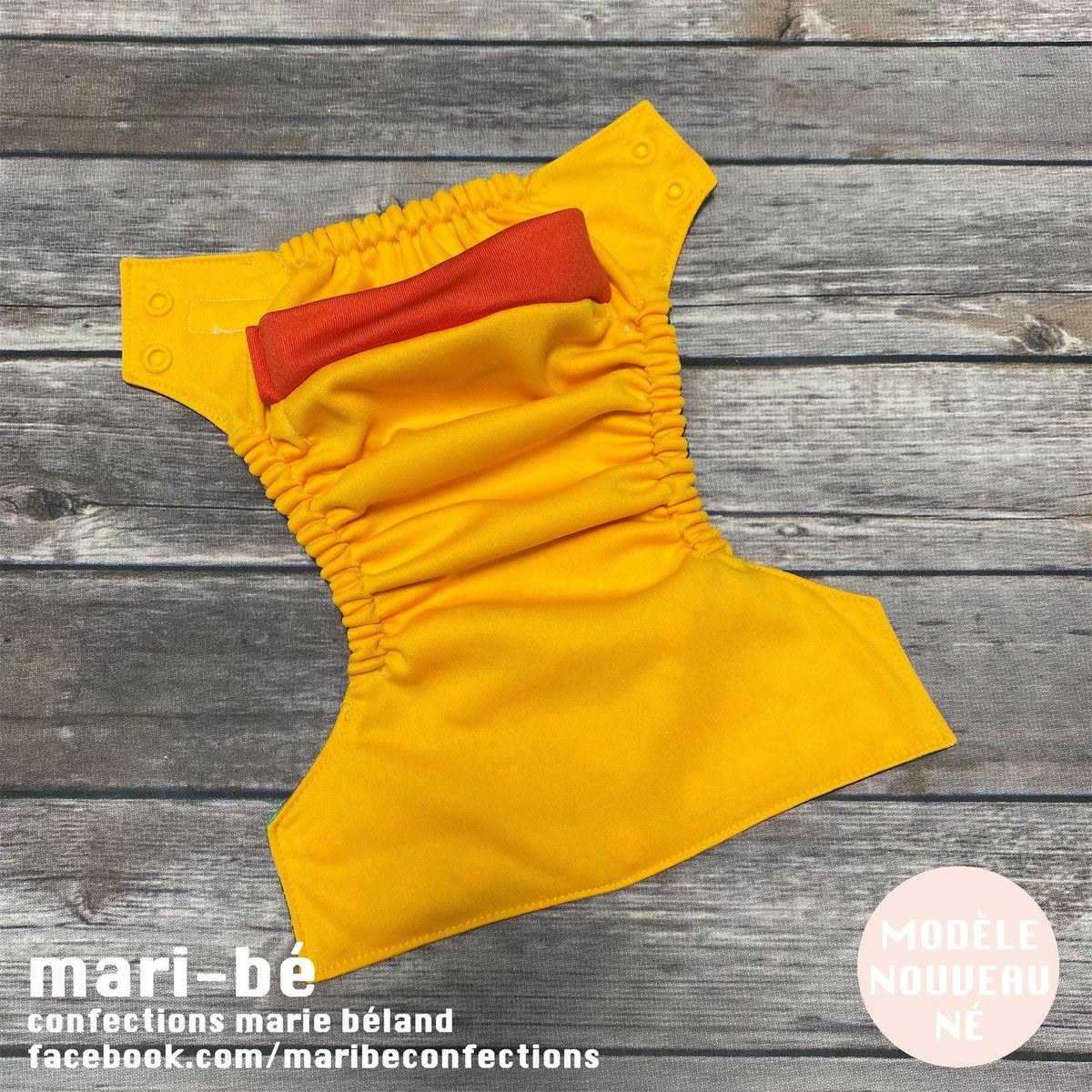 Mari-bé | Couche lavable à poche | Taille NOUVEAU-NÉ | Tente roulotte - Mari-bé Confections Marie Béland